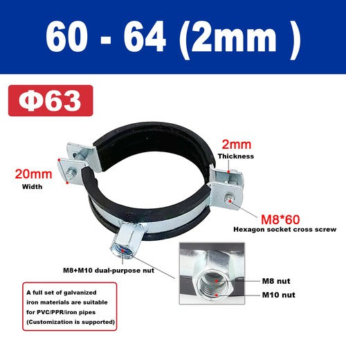 Split Ring Pipe Hanger, Adjustable Wall Mount Ceiling Mount Pipe Bracket Support
