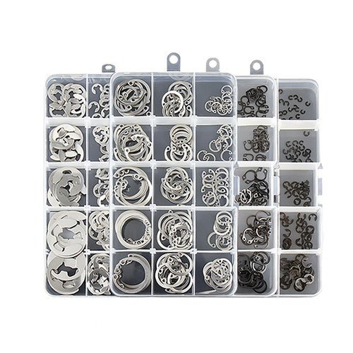 E Clips C Circlip Retaining Ring Stainless Steel Carbon Steel Kit 1.5mm - 48mm Kit - HomeDIYer
