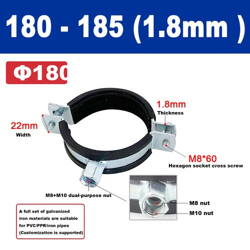 Split Ring Pipe Hanger, Adjustable Wall Mount Ceiling Mount Pipe Bracket Support