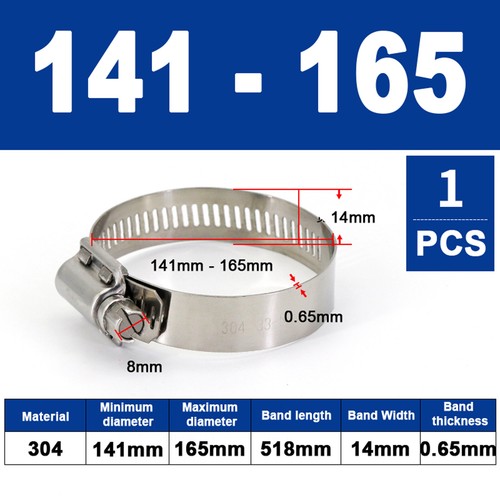 304 Hose Clamps Jubilee Clips Worm drive Mikalors Kale Stainless Steel Pipe Clip