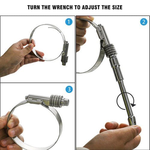 Worm Drive Hose Clips Stainless Steel Adjustable Range for Water Pipe, Plumbing - HomeDIYer