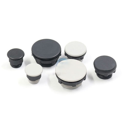 Hole Plugs 16/22/30mm Plastic Inserts Button Panel Blind Stoper Male Black/Grey