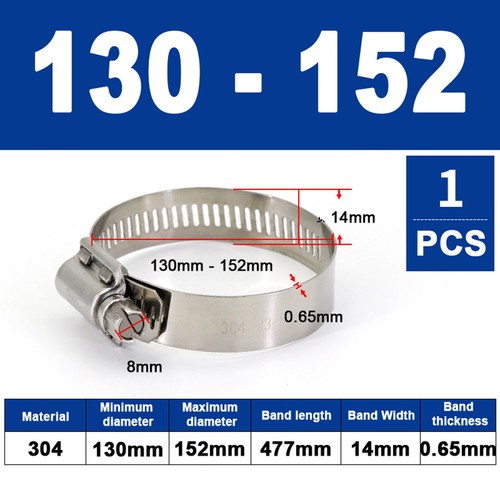 304 Hose Clamps Jubilee Clips Worm drive Mikalors Kale Stainless Steel Pipe Clip