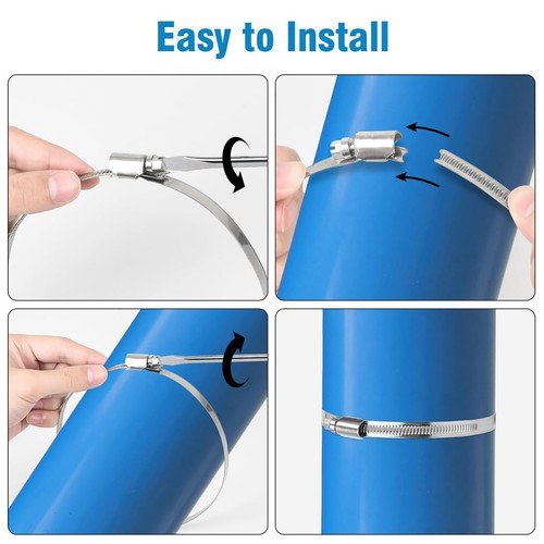 Hose Clamps Jubilee Clips Worm drive Mikalors Kale Stainless Steel Pipe Clip - HomeDIYer
