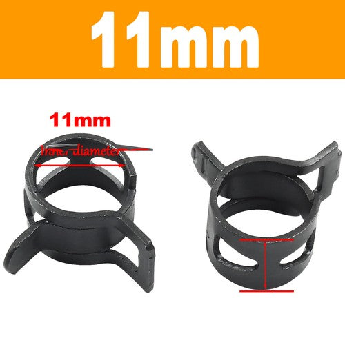 Comparison of four different sizes of 304 stainless steel adjustable silicone hose clamps. The screw type is "+" screw iron, suitable for a variety of hose and pipe sizes | HomeDIYer