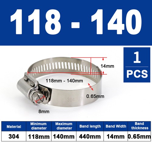 304 Hose Clamps Jubilee Clips Worm drive Mikalors Kale Stainless Steel Pipe Clip