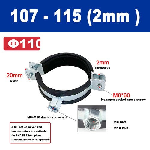 Split Ring Pipe Hanger, Adjustable Wall Mount Ceiling Mount Pipe Bracket Support