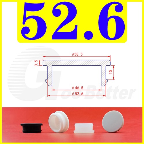 Snap-On Hole Plug Silicone Rubber Blanking Seal Bung Pipe Tube (2.5-60mm) Black