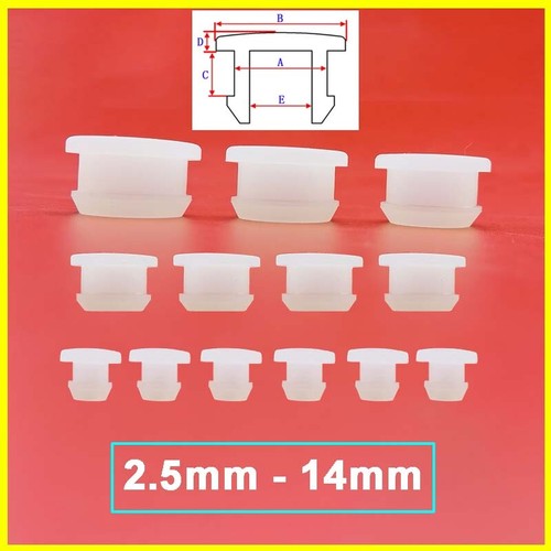 Clear Snap-on Silicone Rubber Hole Plug (2.5~14mm) Close-up Detail