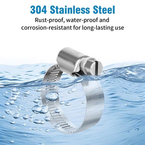 Hose Clamps Jubilee Clips Worm drive Mikalors Kale Stainless Steel Pipe Clip - HomeDIYer