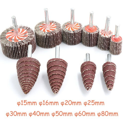 Sanding Flap Wheel Abrasive Disc Polishing φ15-80mm For Dremel Rotary Tool 6mm