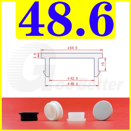 Snap-On Hole Plug Silicone Rubber Blanking Seal Bung Pipe Tube (2.5-60mm) Black