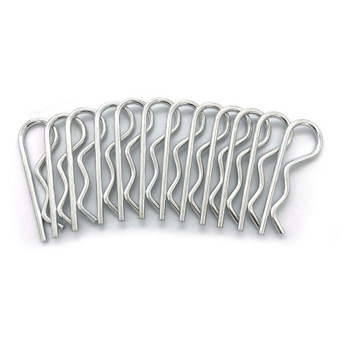 12-piece set of spring-loaded R-type clips, neatly arranged in a row | HomeDIYer
