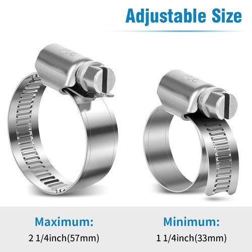 Hose Clamps Jubilee Clips Worm drive Mikalors Kale Stainless Steel Pipe Clip - HomeDIYer