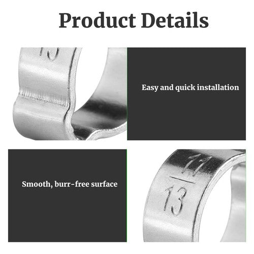 Double Ear Clamps O Clips Stainless Steel BZP Fuel Air Water Mikalors Hose Pipe - HomeDIYer
