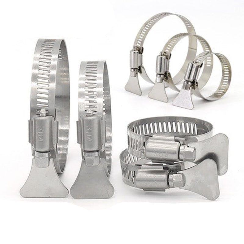 Hose Clamp, Adjustable 6mm-500mm Diameter Hose Clamps With Easy Turn Thumb Screw