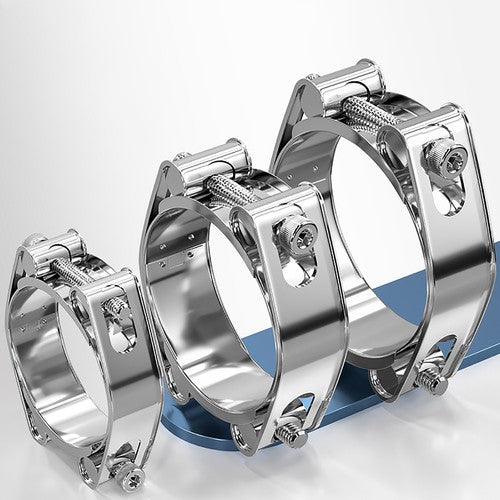 Comparison between Mild Steel and 304 Stainless Steel Super Clamps side-by-side