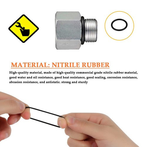 Nitrile Rubber NBR O Ring Seals 6mm Cross Section 532mm-982.5mm ID O-Rings Black