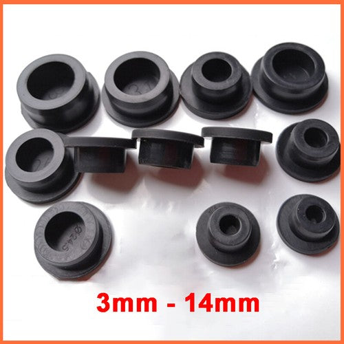 Round Silicone Rubber Seal Hole Plugs Blanking End Caps Seal Bung 3mm-14mm Black