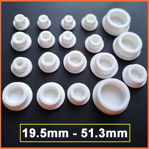 White Round Silicone Rubber Seal Hole Plugs Blanking End Caps Seal Bung Tube