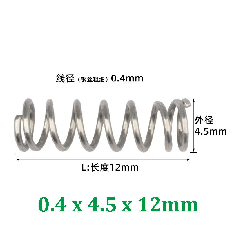 Compression Spring 0.2-0.5mm Wire Diameter Pressure Small Spring Stainless Steel
