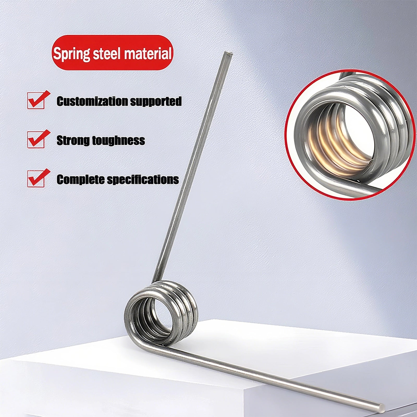 Torsion Spring 3 - 9 Coil (10 pcs), 1.6mm Wire dia, 8 ~ 18mm OD, Left spring Steel - HomeDIYer