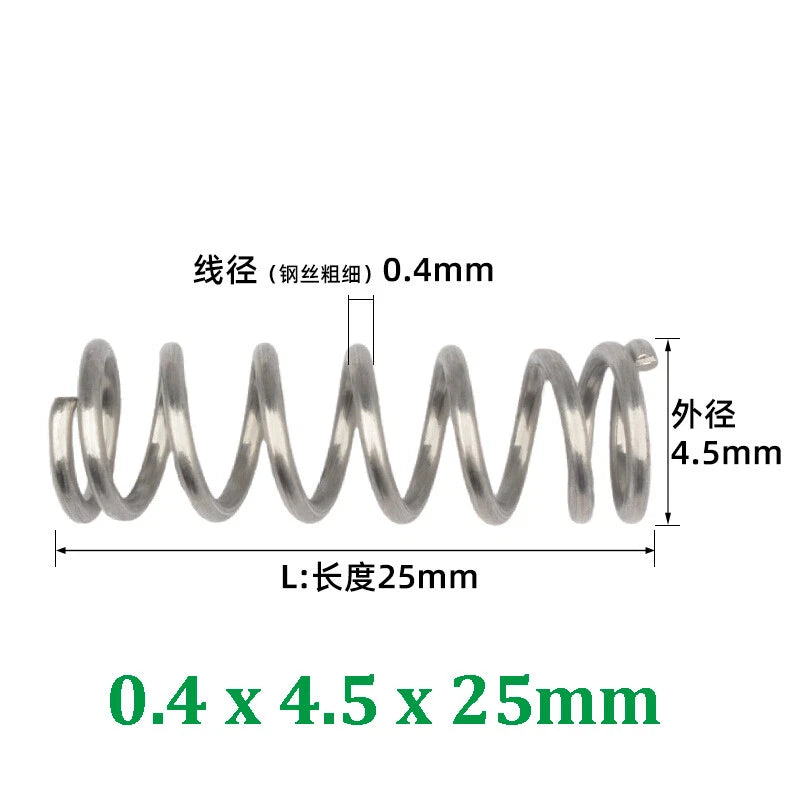 Compression Spring 0.2-0.5mm Wire Diameter Pressure Small Spring Stainless Steel
