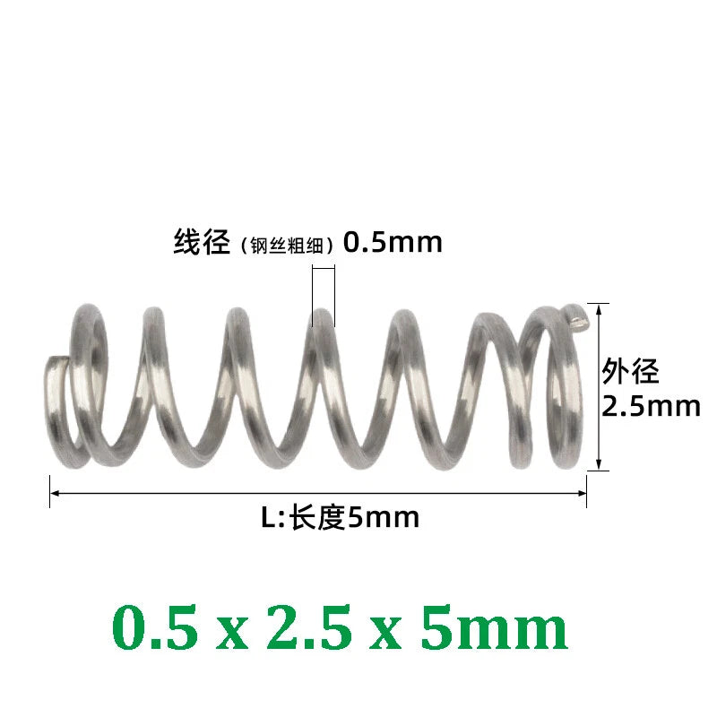 Compression Spring 0.2-0.5mm Wire Diameter Pressure Small Spring Stainless Steel