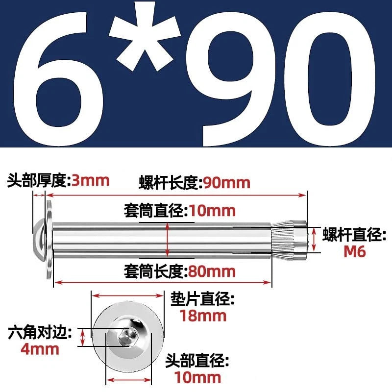 Stainless Steel Expansion Bolts Rawl Bolts for Concrete & Masonry — M6 M8 M10 M12
