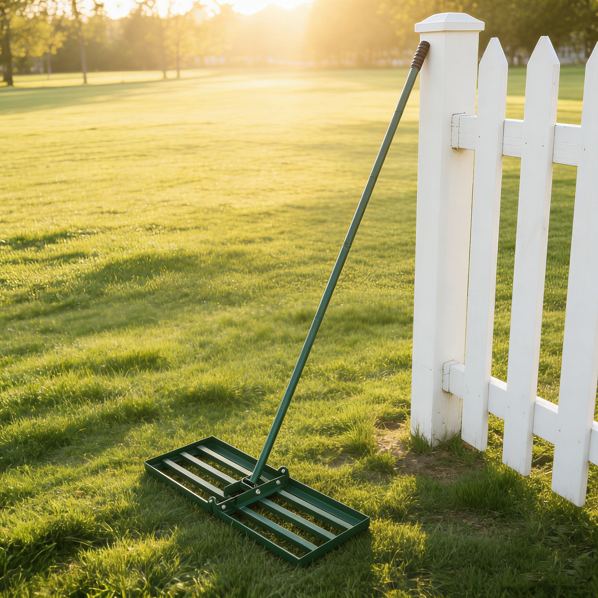 Garden backyard farmland golf course compost sand leveling with 79.5 long handle heavy duty tool lawn leveling rake