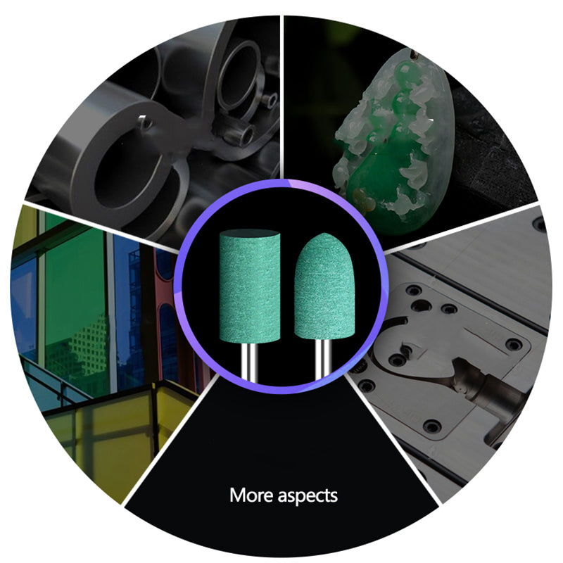 Rubber Grinding Sanding Polishing Head Rotary Tool Amber Beeswax Bodhi Mirror