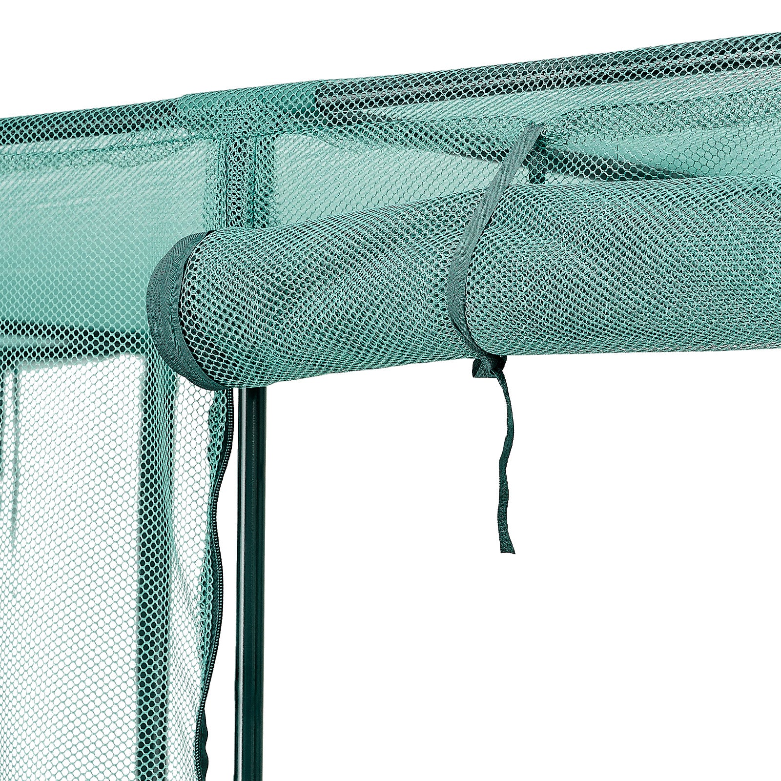 Crop Cage, 11.6 x 3.9 x 6.3 ft Plant Protection Tent with Zippered Door, Wind-Resistant Tall Crop Cage, Easy to Install, Outdoor Raised Bed Cover, Tomato Plant Netting for Garden Patio Lawn