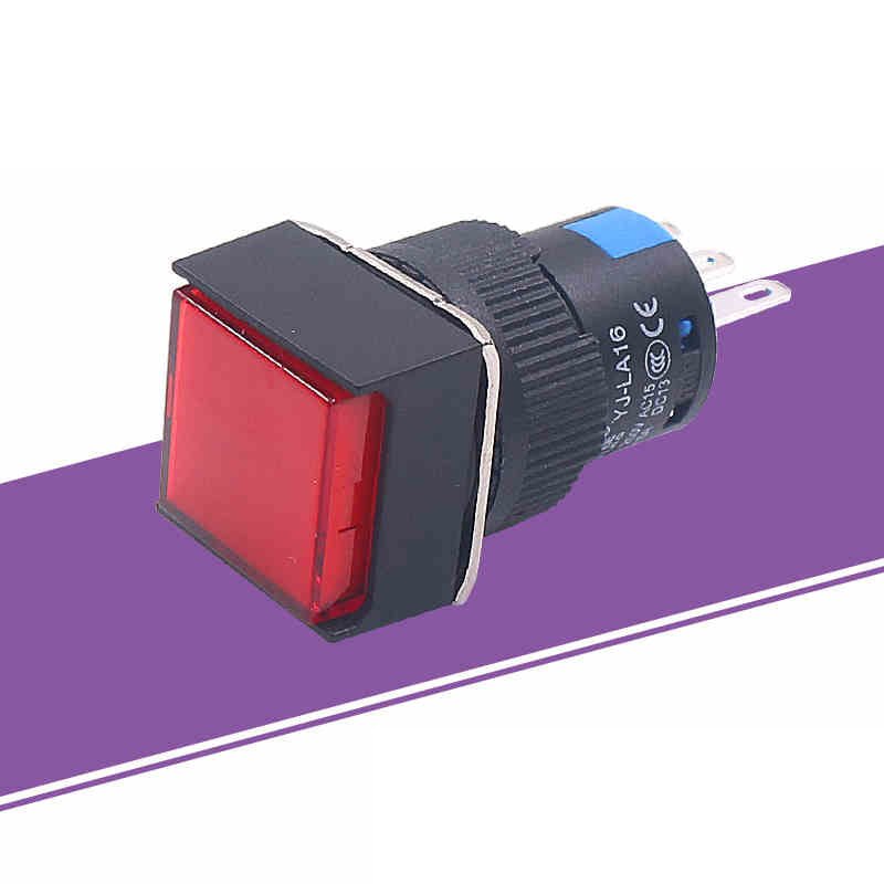 16mm Round/Square/Rectangular Push Button Switch Momentary/Latching 5 Colors Red - Blue - HomeDIYer