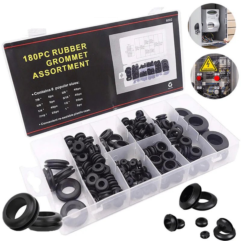 180 Pcs Rubber Grommets Cable Grommet 3mm - 18mm Cable Grommet Set - HomeDIYer