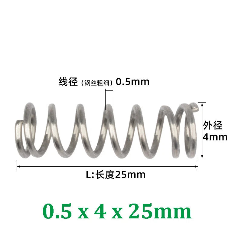 Compression Spring 0.2-0.5mm Wire Diameter Pressure Small Spring Stainless Steel