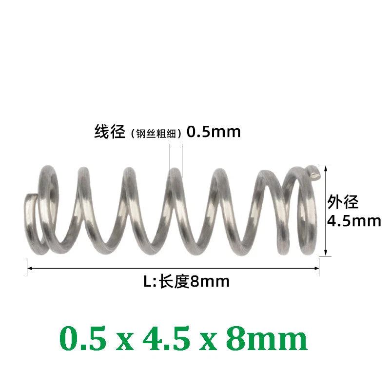 Compression Spring 0.2-0.5mm Wire Diameter Pressure Small Spring Stainless Steel