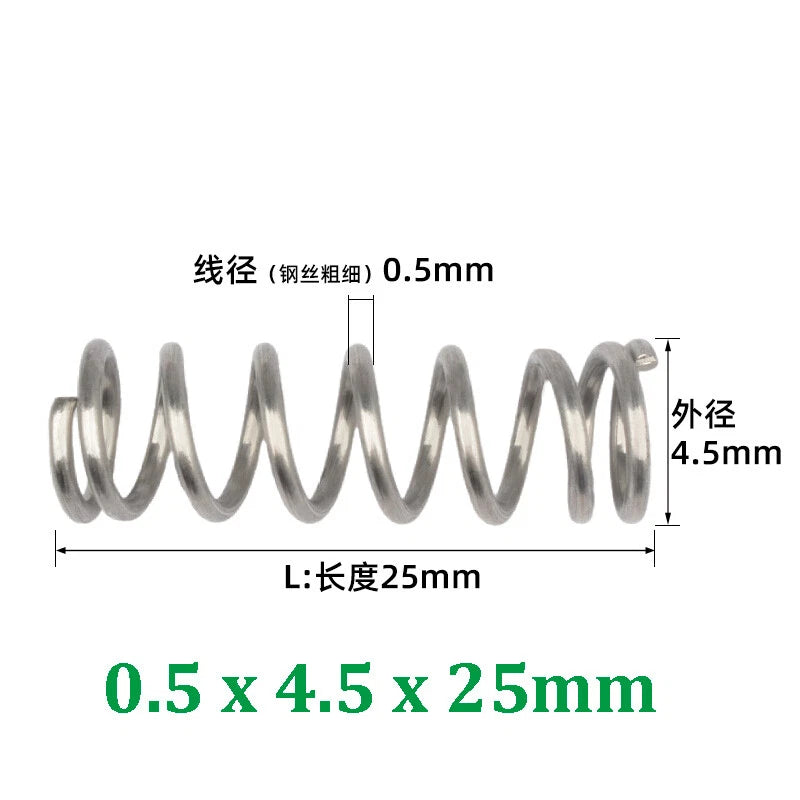 Compression Spring 0.2-0.5mm Wire Diameter Pressure Small Spring Stainless Steel
