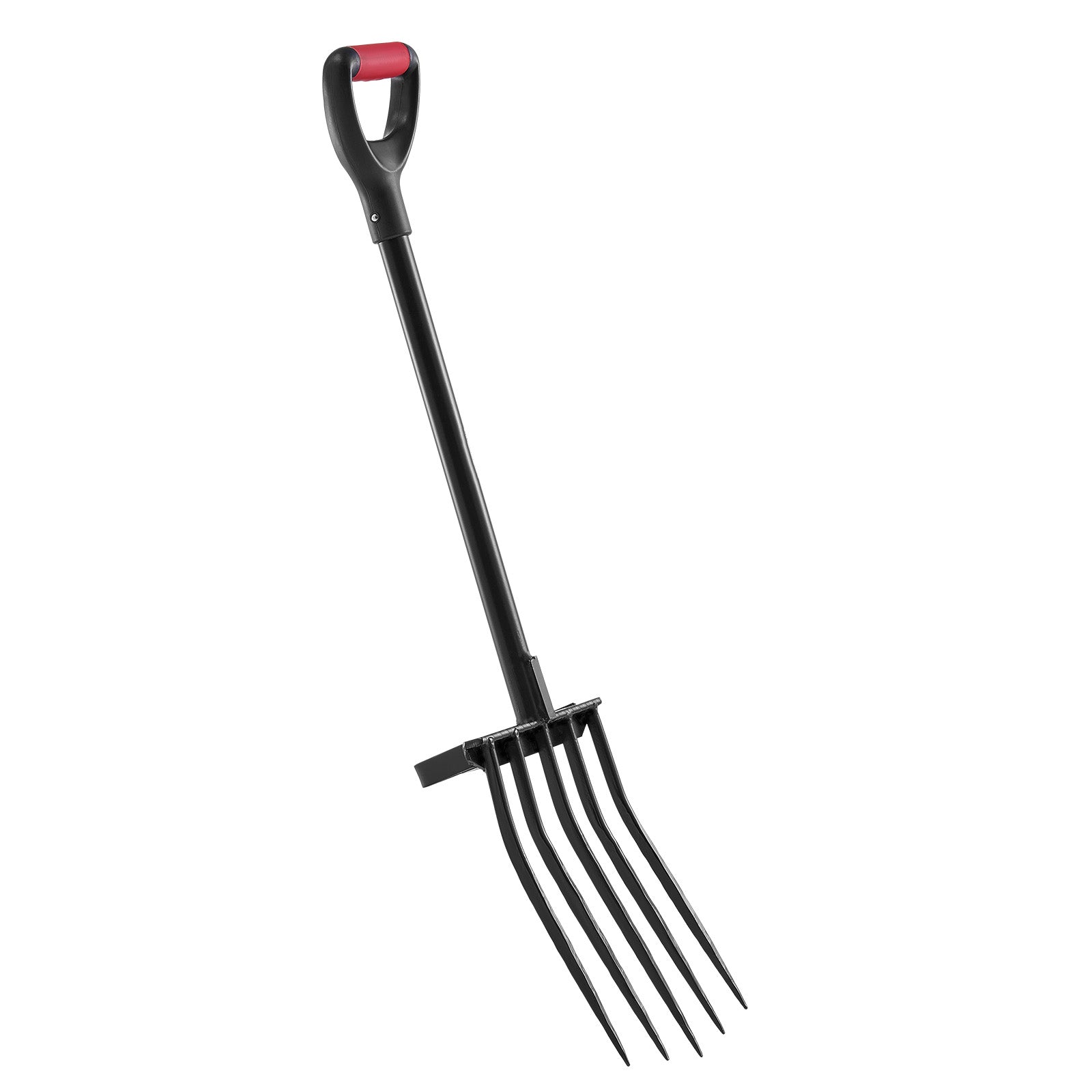 5 Tines Garden Fork Tool Metal Handle 41 in Spading Pitchfork Y Grip Heavy Duty