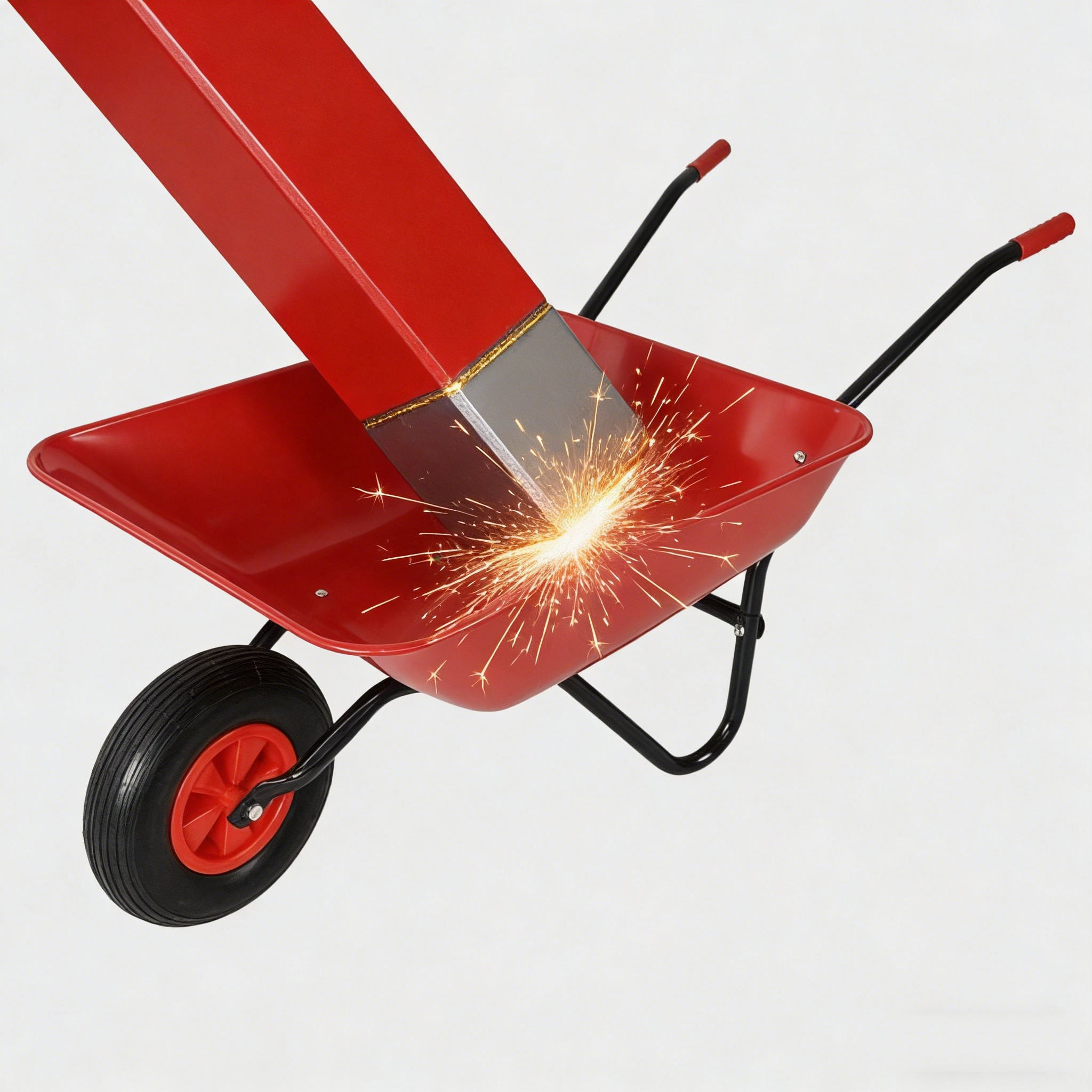 Steel TRAY wheel barrow trolley for red garden 12 inch pneumatic wheel