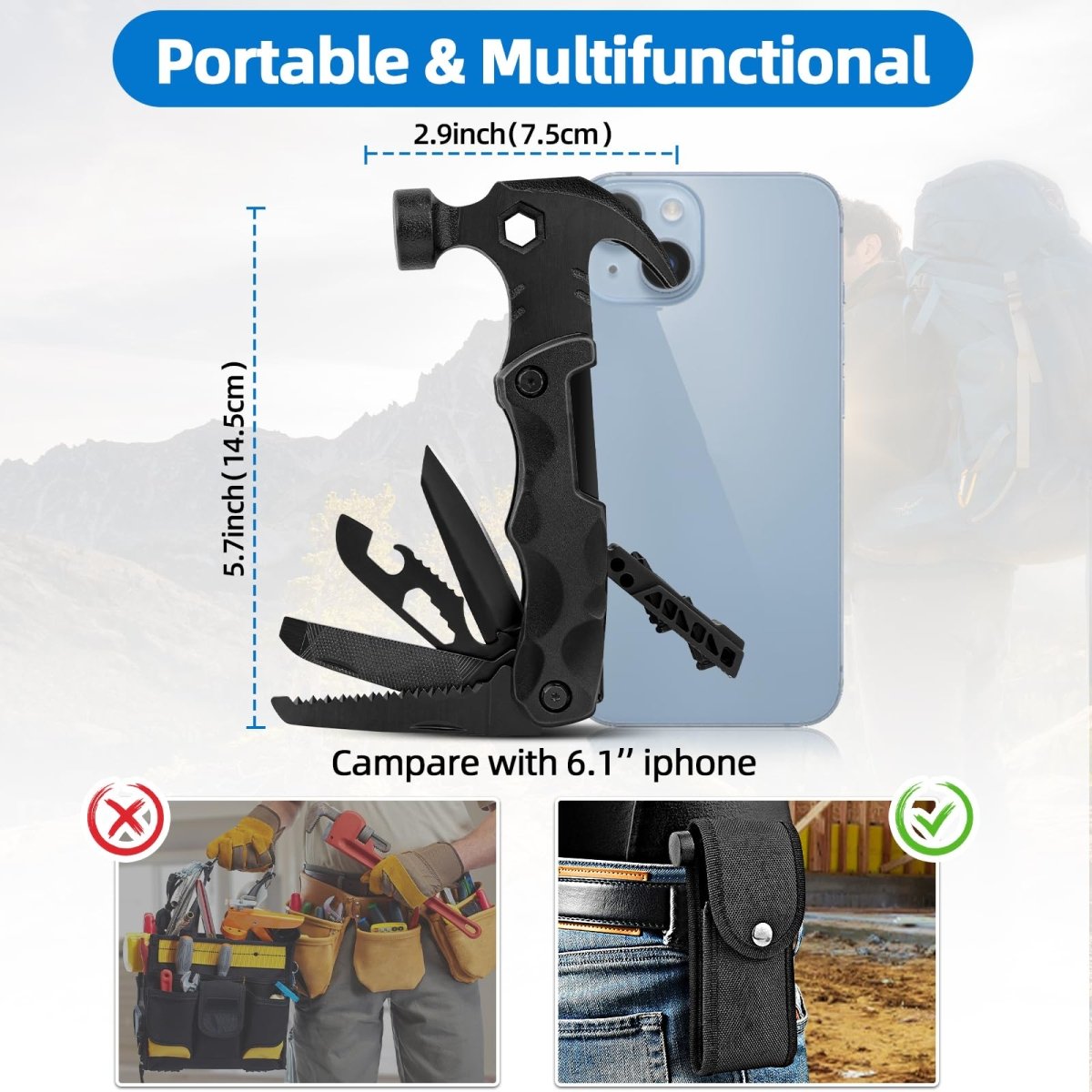 18 in 1 Camping Accessories Survival Gear MultiTool - HomeDIYer