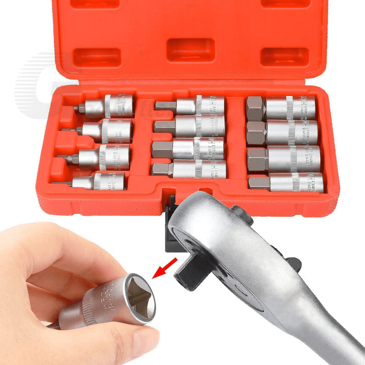 12Pcs 1/2 inch Drive Impact Hex Bit Socket Set H5 H6 H7 H8 H10 H12 H14 H16 H17 H18 H19 H22 Hex Key Sockets Set Hand - HomeDIYer