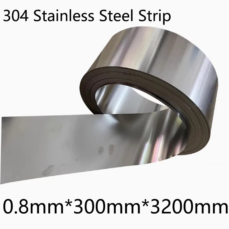 1 Pcs 0.8mm*300mm*3200mm 304 Stainless Steel Thin Plate Band Foil Sheet