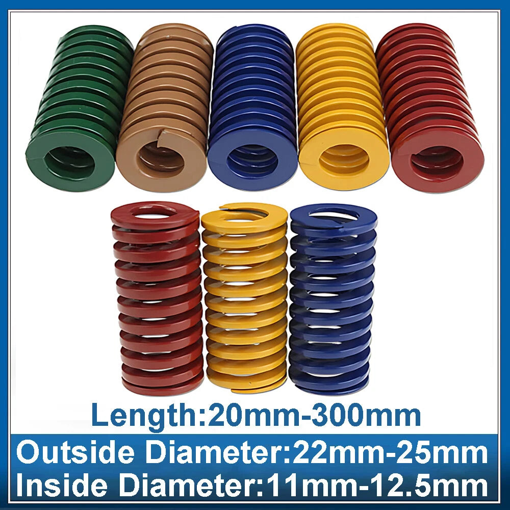 Heavy Load Duty Compression Die Spring ISO - 22-25mm Diameter & Up To 300mm Long