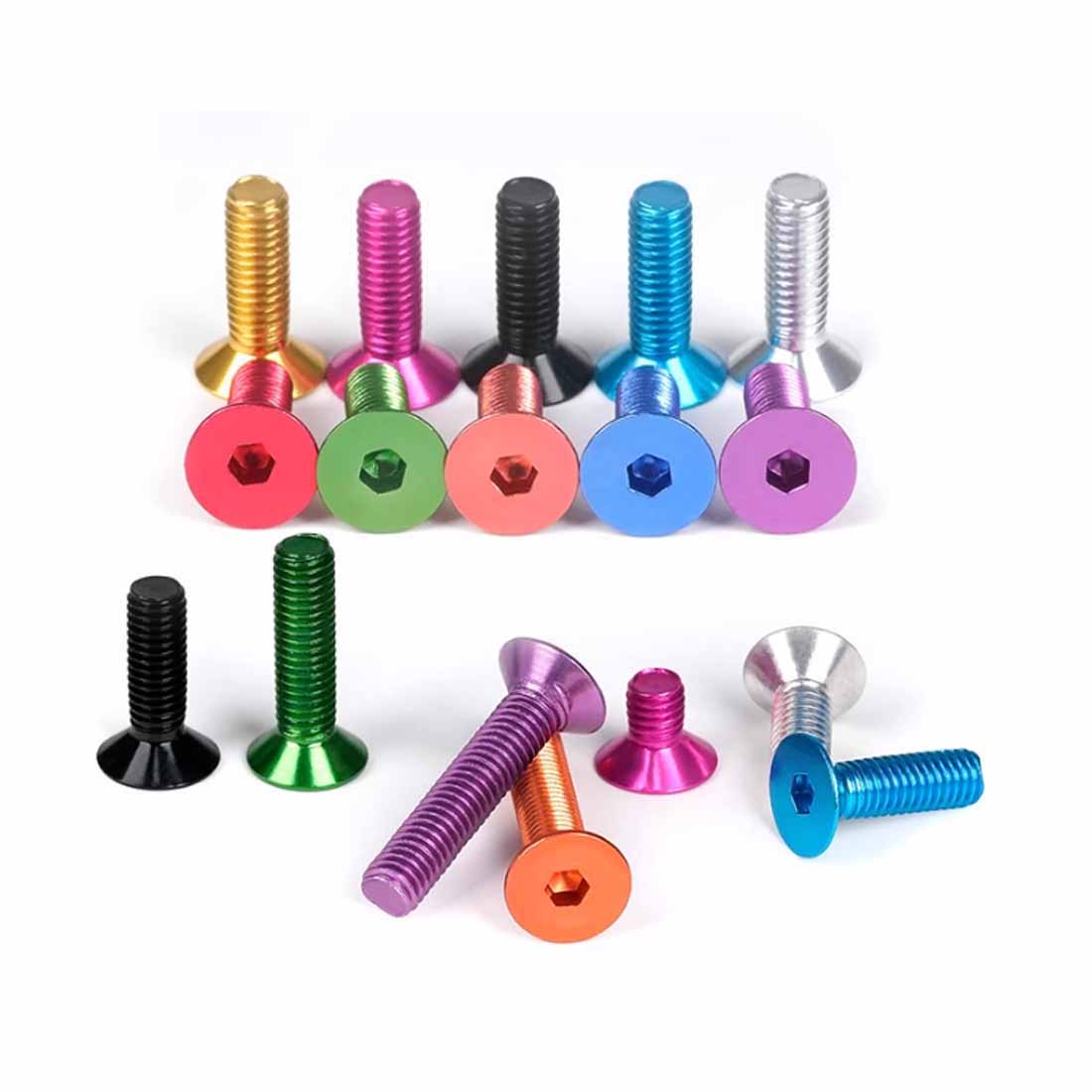 M3 Aluminum Alloy Countersunk Bolts Allen Socket Screws Anodized DIY Model - HomeDIYer