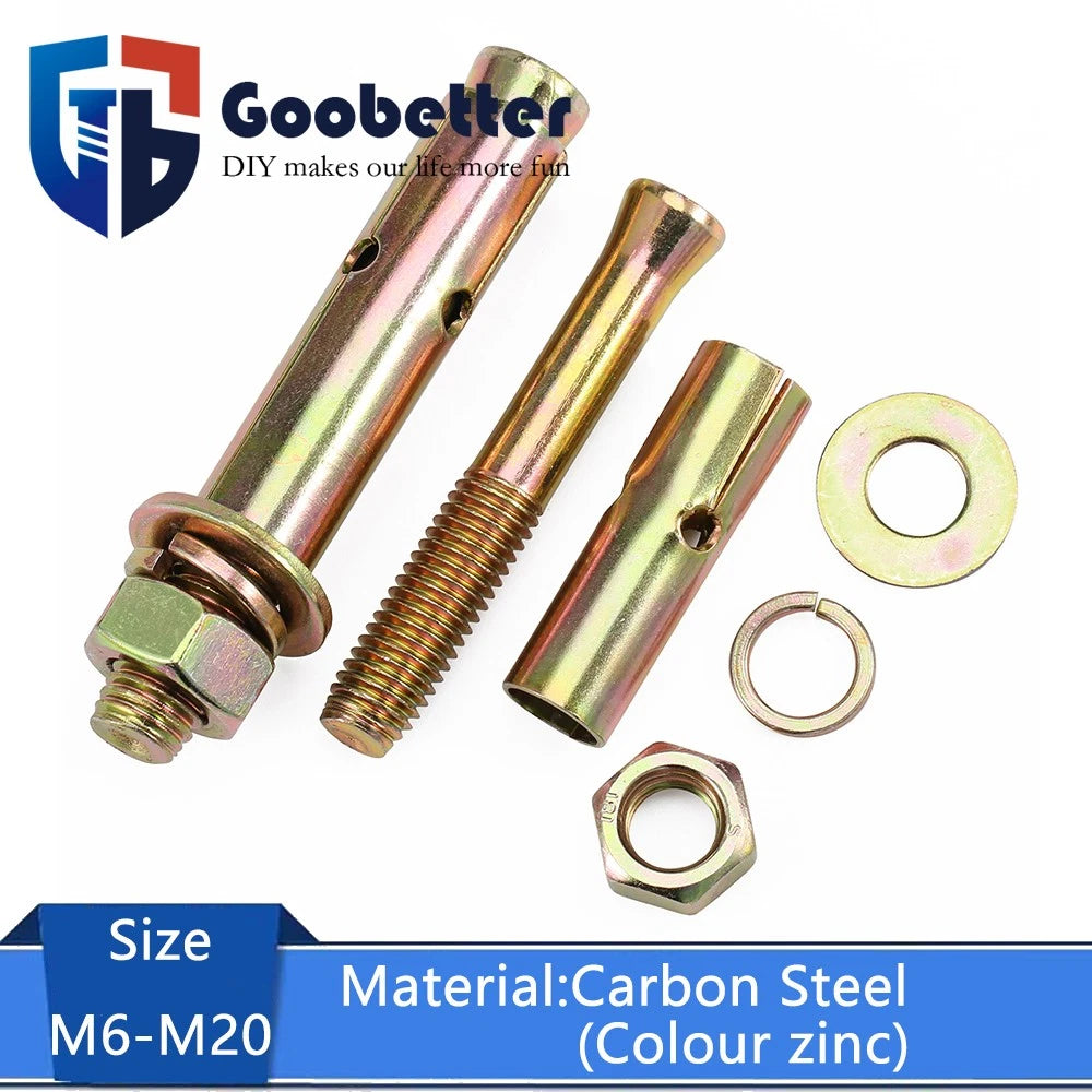 Masonry Concrete Expansion Bolts — Carbon Steel Wall Anchor Screws M6 to M20