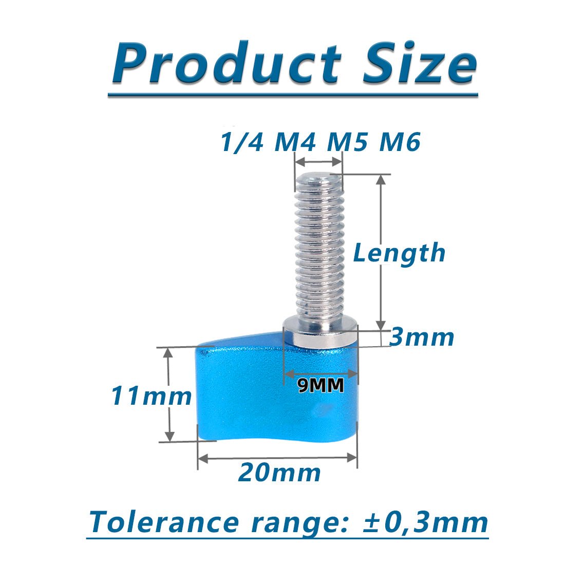 M4 M5 M6 Thumb Screws Hand Grip Bolt Knob for Adjustable Photographic Equipment - HomeDIYer