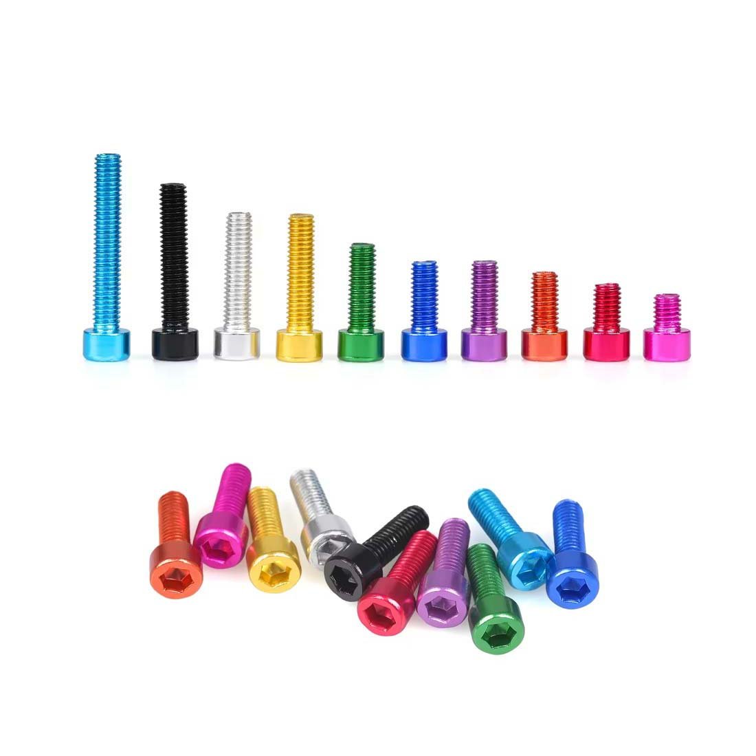 M3 Aluminum Alloy Allen Bolts Socket Cap Screws Hex Head Anodised Bolts - HomeDIYer
