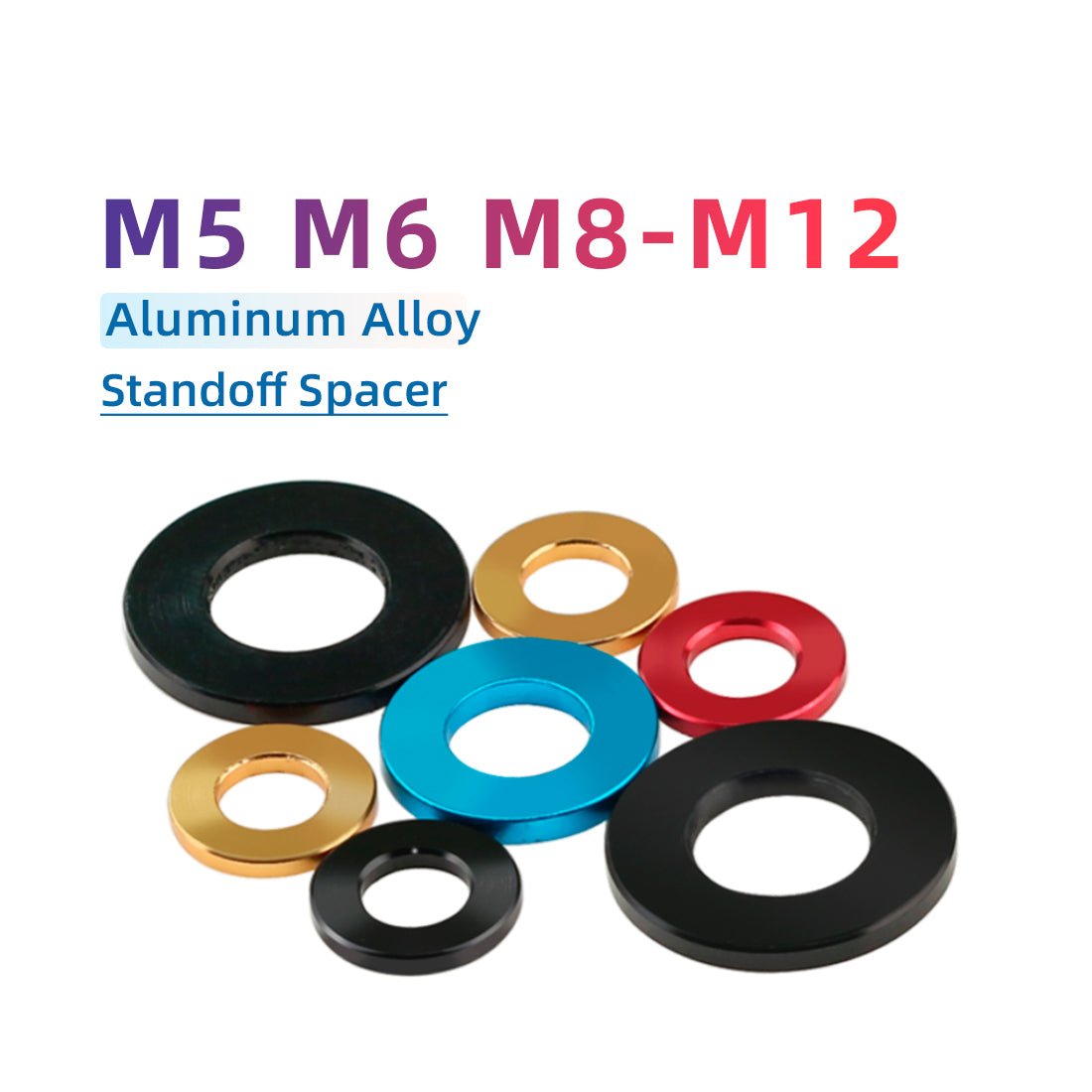 M8 M10 Colore Aluminium Alloy Metric Flat Washers Anodised Seal Washer - HomeDIYer