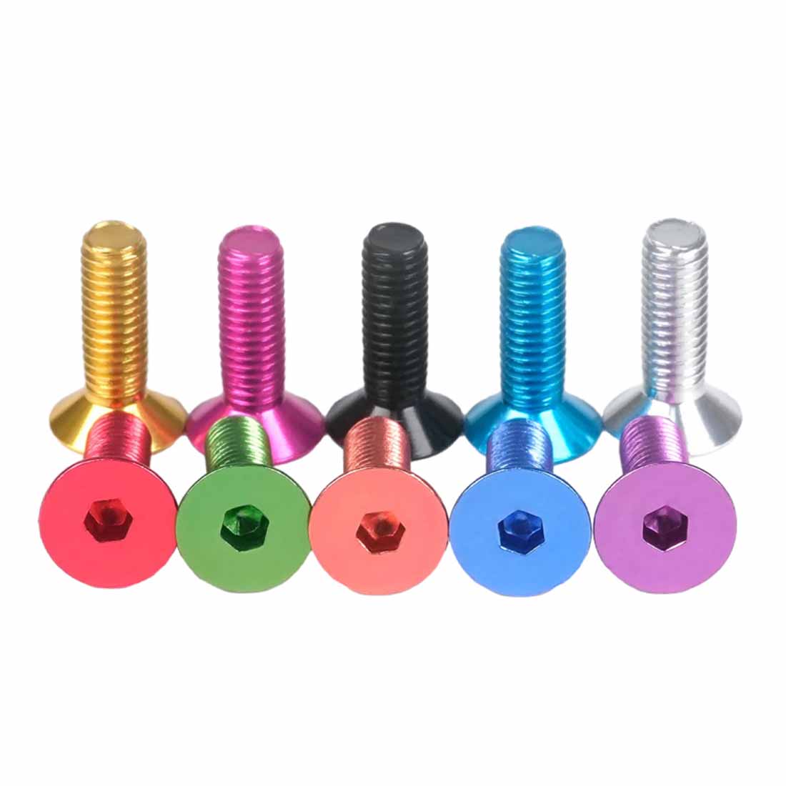 M4 Aluminum Alloy Countersunk Bolts Allen Socket Screws Anodized DIY Model - HomeDIYer