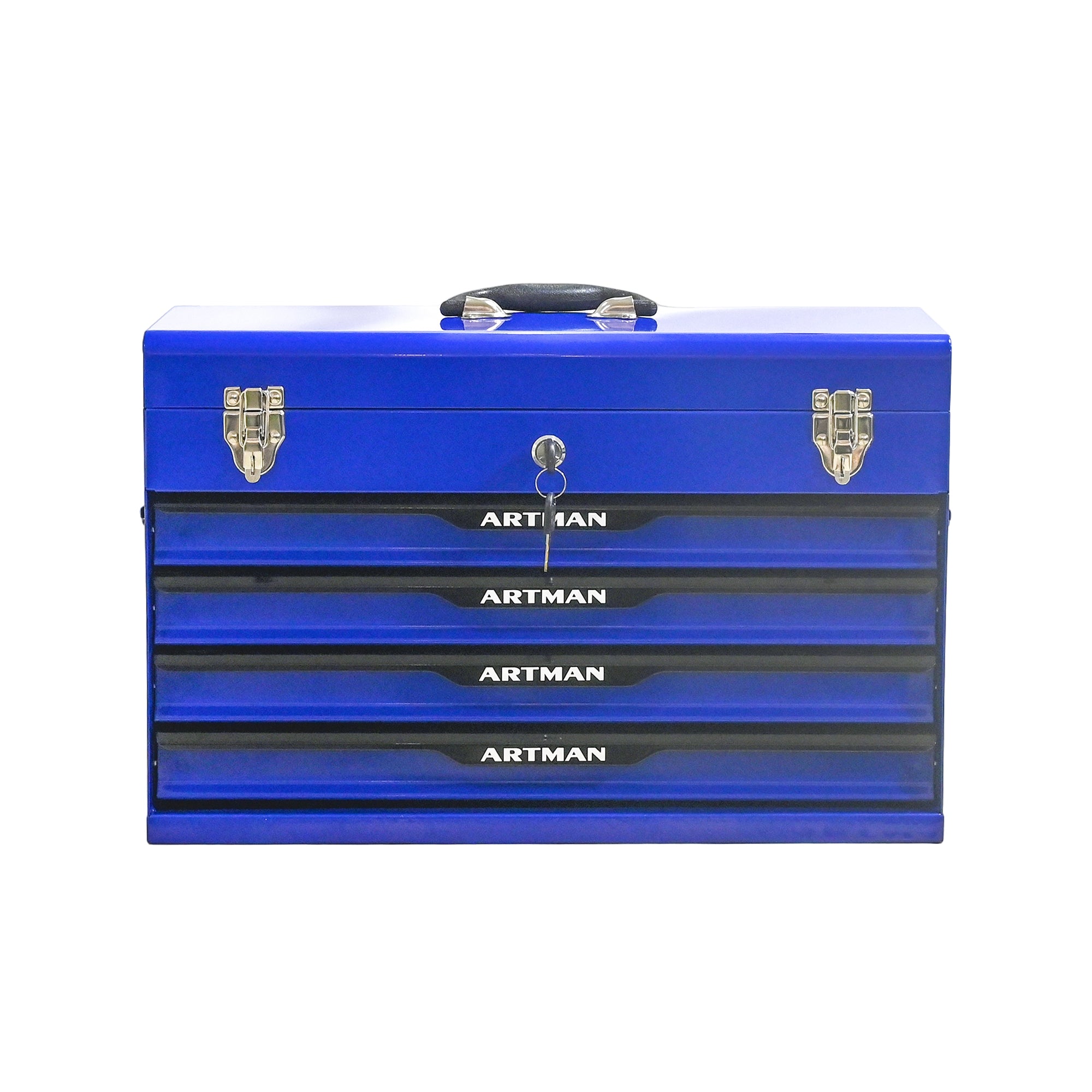 20-inch Steel Tool Box with Drawers – Blue Portable Tool Storage Organizer